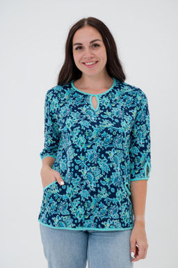 Кофта женская из милано Анфиса ментоловый узор - Амадэль фото 2