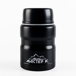 Термос для еды Мастер К, 500 мл, 1015.5 см, нержавеющая сталь, чёрный фото 2