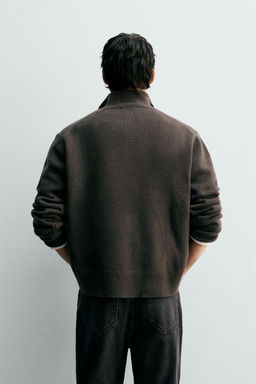 100% WOOL QUARTER-ZIP JUMPER