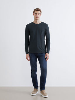 Bisiklet Yaka Uzun Kollu Erkek Ti??rt