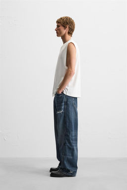 BAGGY JEANS WITH SEAM DETAIL - Zara фото 4