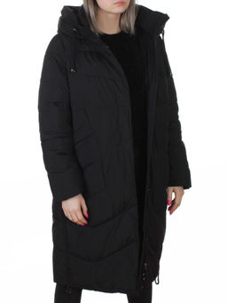 8806 BLACK Пальто зимнее женское (150 гр. холлофайбер)