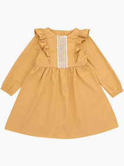 Платье для девочки нарядное праздничное в садик UD 7352 бежевый - Mini maxi фото 5