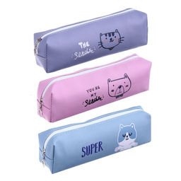 Пенал школьный Calligrata «Зверьки», на молнии, 1 отделение, МИКС