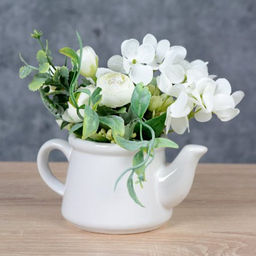 Цветочная композиция Букет гортензий 13х8,5х14 см / NW713/FLM-102 / (Желтый) - Галеонтрейд фото 3