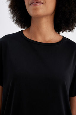 DeFactoFit Спортивная футболка Oversize с круглым вырезом и короткими рукавами из модала  фото 14