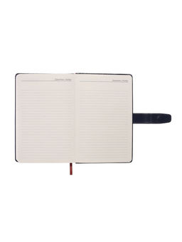 Ежедневник недатированный А5, с хлястиком, 128 листов, в линейку, пвх, синий - Simaland фото 10