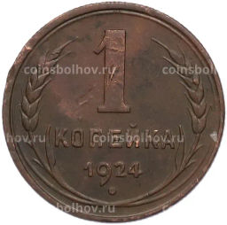 Монета 1 копейка 1924 года