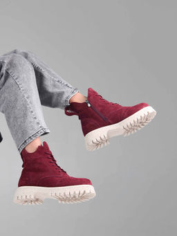 Ботинки EDART 338.1541 be. бордо замша/шерсть - Ed'art фото 5