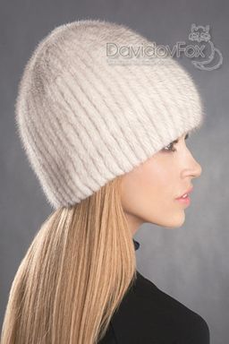 ВИДЕООБЗОР шапка Сноп норка колотый лед