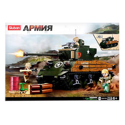 Конструктор Армия Sluban «Танк», 2 варианта сборки, 715 деталей