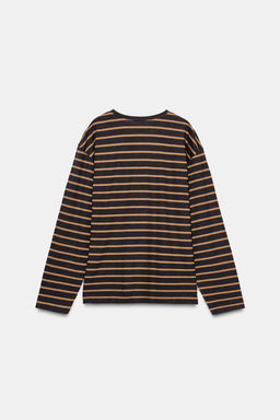 STRIPED LONG SLEEVE T-SHIRT - Zara фото 4