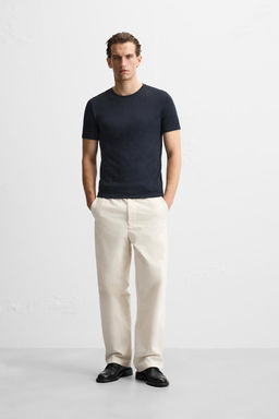 BASIC SLIM FIT T-SHIRT - Zara фото 18