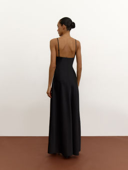 Платье-комбинация на бретелях из сатина - Mollis фото 4