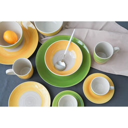 Кружка керамическая Доляна Подсолнух, 360 мл, цвет зелёный фото 6