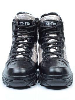 04-2221-4 BLACK Ботинки зимние женские (искусственные материалы) - Фабричный китай фото 9