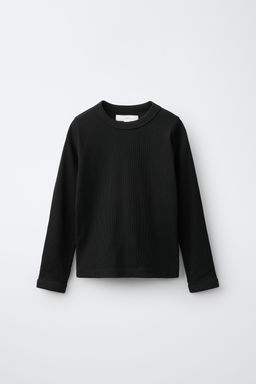 CAMISETA RIB / Negro