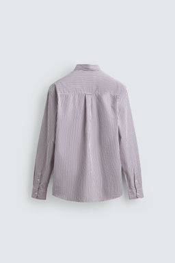 CAMISA REGULAR FIT RAYAS / Rosa / Blanco - Zara фото 8