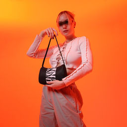 Сумка багет из текстиля, Зебра, 23*13*5 см - Nazamok фото 10