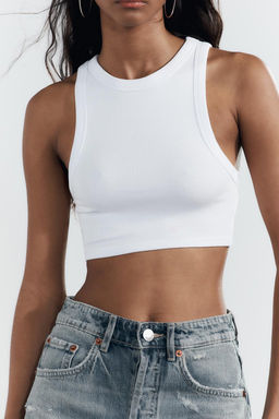 RIBBED STRAPPY TOP - Zara фото 3