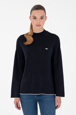 Женский темно-синий свитер Неожиданная скидка в корзине