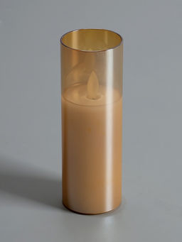 Светодиодная свеча «Золотистая», 16×5.5 см, от батареек AAx2, свечение тёплое белое