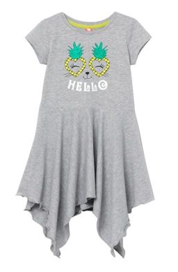 CRB wear/CSKG 62693-11-271 Платье для девочки, светло-серый меланж/Ex.Cherubino