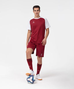 Футболка игровая JOGEL CAMP Reglan Jersey, гранатовый/белый