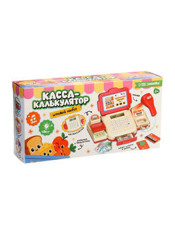 Касса-калькулятор игровой набор с аксессуарами, световые и звуковые эффекты, 13 предметов