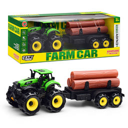 Трактор "Ферма" с бревнами, в коробке