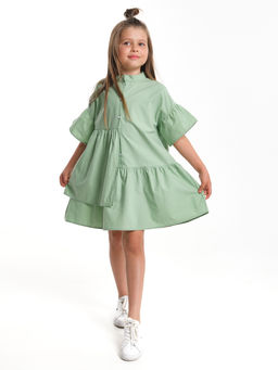 Платье Рубашка летнее хлопковое UD 7935 фисташка - Mini maxi фото 8