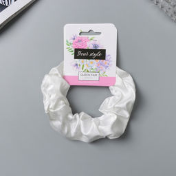 Цена за 3 шт. Резинка для волос «Орбита», классик галант, 10 см, белая