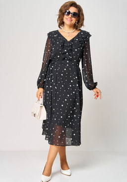 Платье EVA GRANT 7297В принт горох