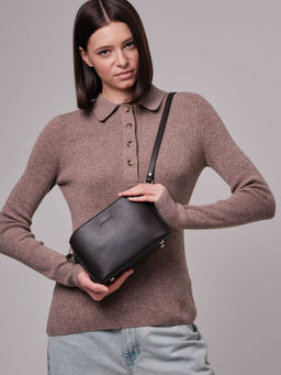 Сумка на плечо кросс-боди Deboro 30848 темно-коричневый