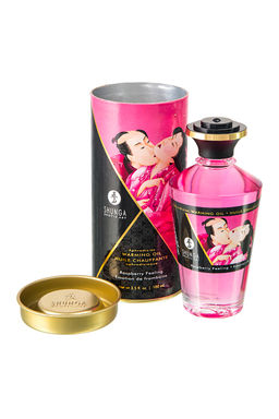Масло массажное для тела Shunga Малиновое чувство (Raspberry Feeling), разогревающее, 100 мл