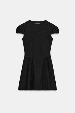 VESTIDO MANGA ABULLONADA BOUCL? / Negro - Zara фото 7