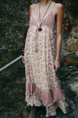 FLORAL PATCHWORK DRESS - Zara фото 3