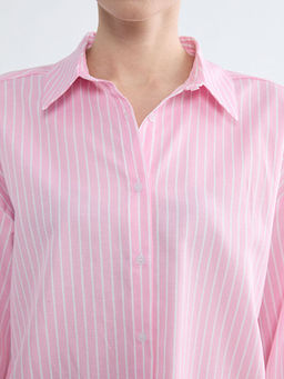 ?izgili Poplin Kad?n G?mlek