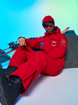 Мужской сноубордический горнолыжный комбинезон Alpha Endless Prometheus 223/230510 RED - Красный