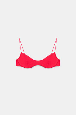 TOP BIKINI LISO AROS / Rojo - Zara фото 4