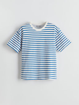 Bisiklet Yaka ?izgili Erkek ?ocuk Ti??rt