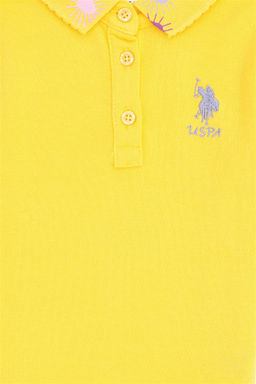 U. S. Polo Assn / Светло-желтая базовая футболка для девочек - U.s. polo assn фото 3