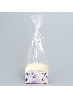 Цена за 10 шт. Пакет подарочный с коробкой, упаковка, Цветы, 12?12?40 см