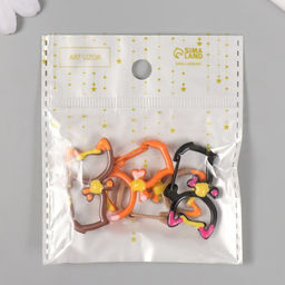 Цена за 4 шт. Карабин металл Кошечка с бантиком МИКС 3,7х2,1 см - Арт узор фото 4