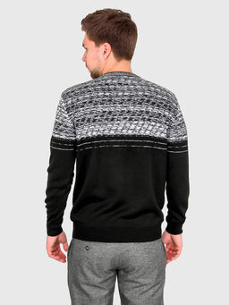 Джемпер мужской CASINO c121-град D1 (чер./бел.)  фото 5