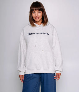 Худи #КТ2033 (3), светло-серый меланж