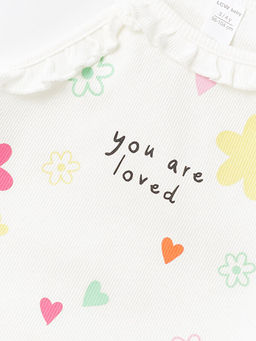 Bisiklet Yaka Bask?l? K?z Bebek Atlet - Waikiki фото 3