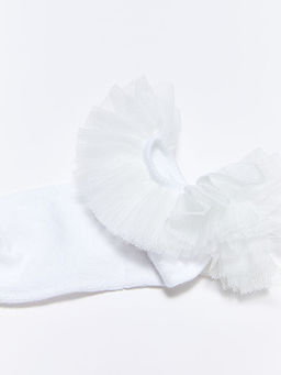 T?l Detayl? K?z Bebek Patik ?orap