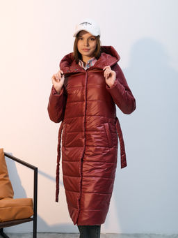 Пальто демисезонная "Анель" бордо