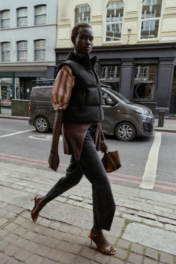 RUBBERISED PUFFER GILET